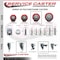 Service Caster 4 Inch Red Polyurethane Wheel Swivel 58 Inch Threaded Stem Caster Set with Brake SCC SCC-TS20S414-PPUB-RED-PLB-58212-4 - alternate 2
